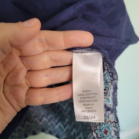 Avenue Blue Boho Blouse Size 22/24 - Picture 6 of 6